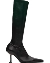 Miista Green & Black Carlita Tall Boots Black