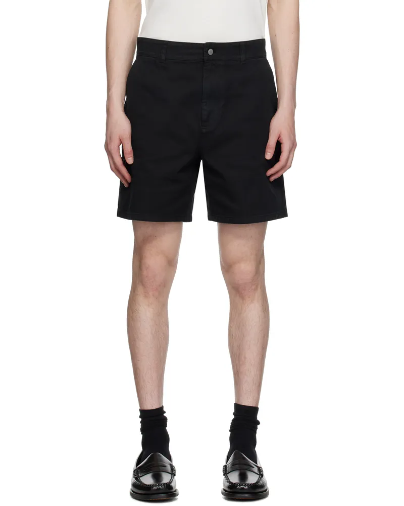 REPRESENT Black Cotton Tailored Shorts Jet