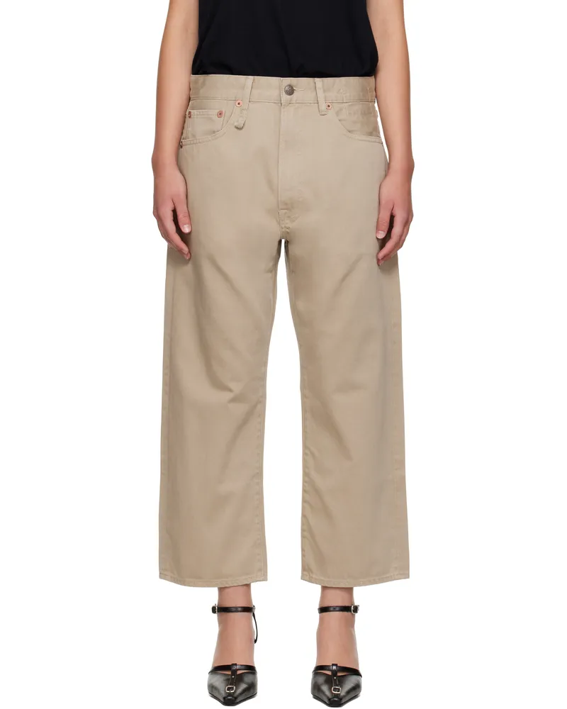 R13 Tan X-Boyfriend Jeans Khaki