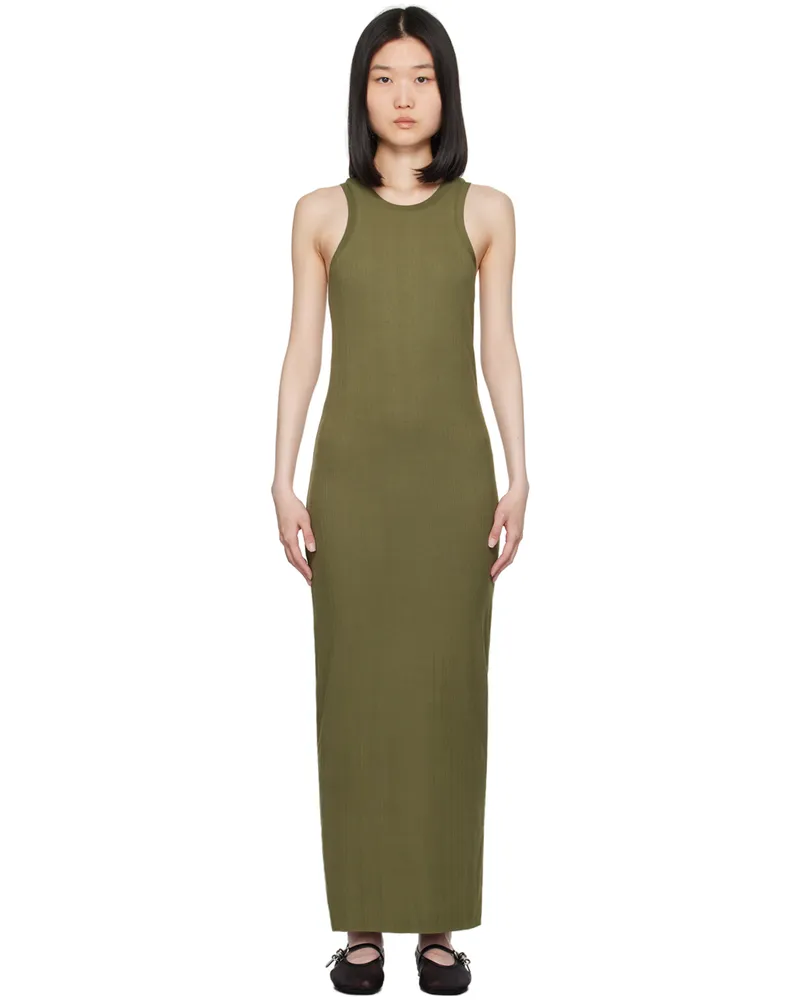 Rag & Bone Green Round Neck Maxi Dress Drkolve