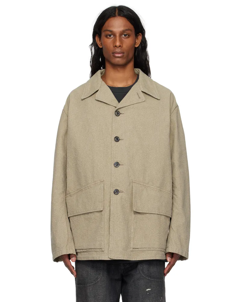 Maison Margiela Beige Cotton Caban Jacket 114m