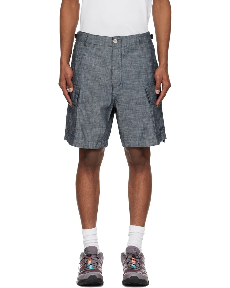 C.P. Company Blue Chambray Cargo Shorts D17