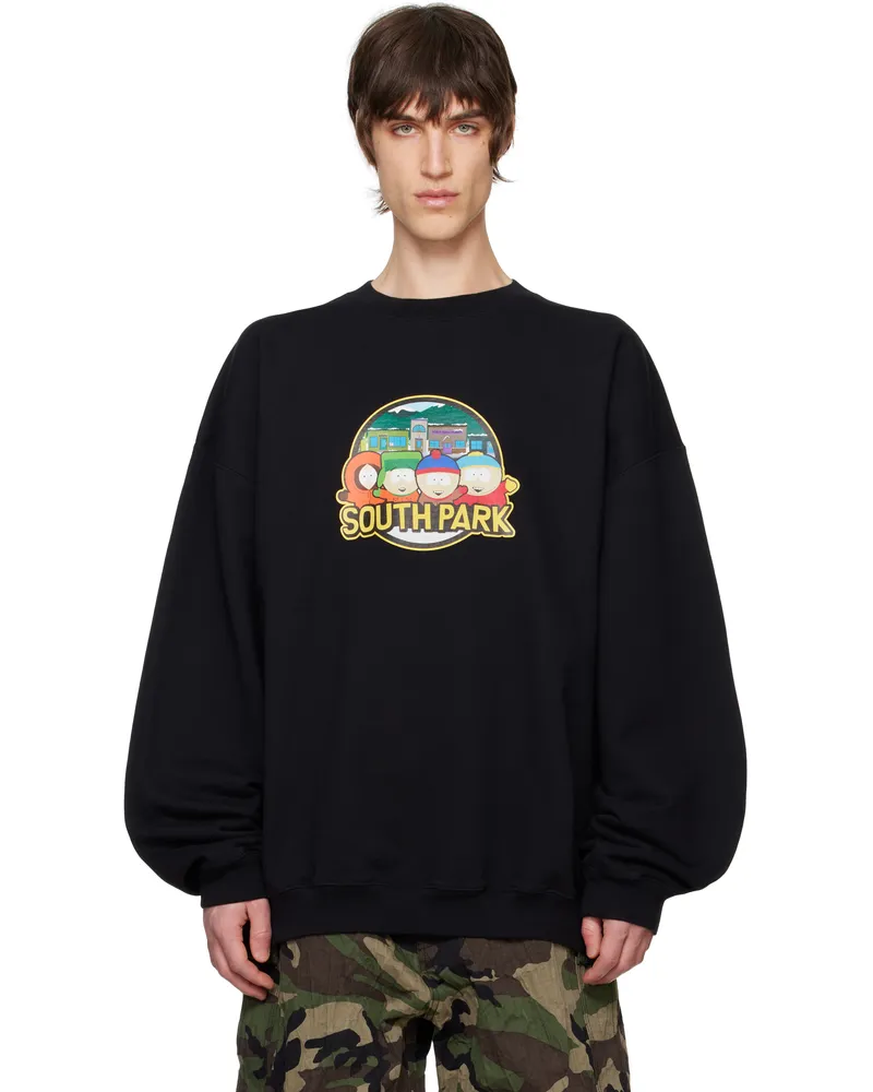 VETEMENTS Black Runway 'South Park' Oversized Sweatshirt Black