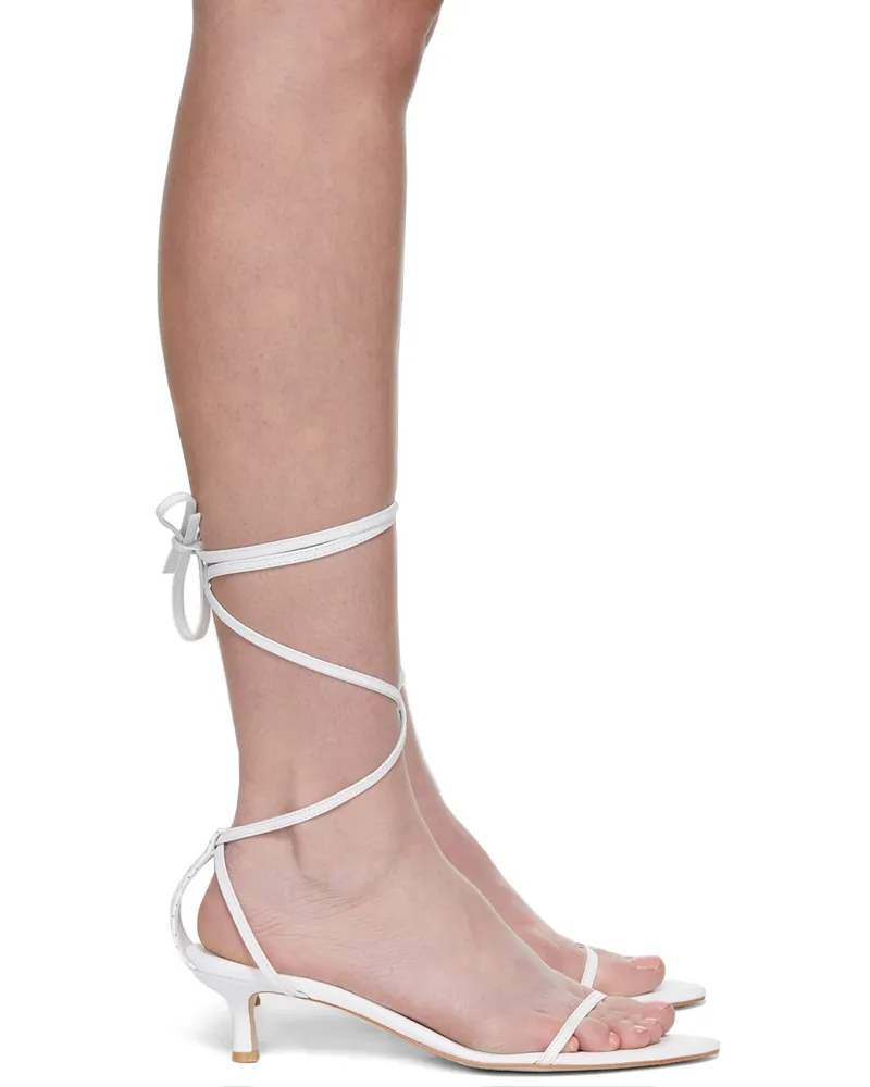 BONBOM White the VOLON Edition Lace-Up Heeled Sandals White