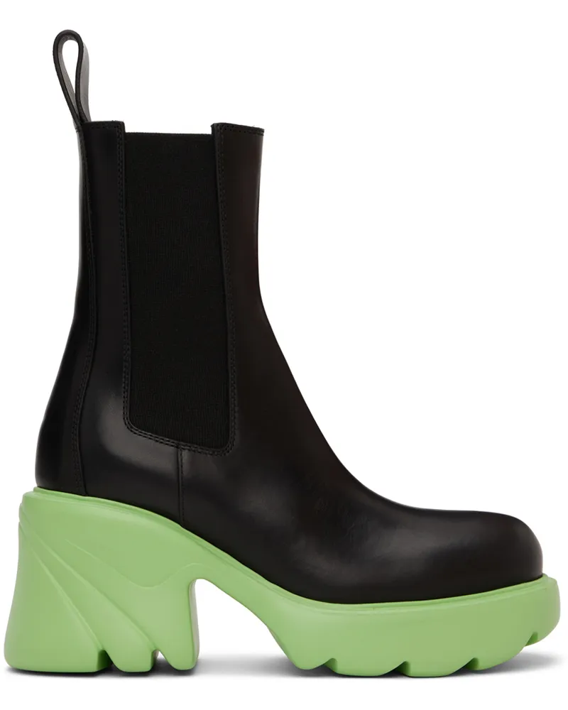 Bottega Veneta Black Flash Chelsea Boots 1539-black