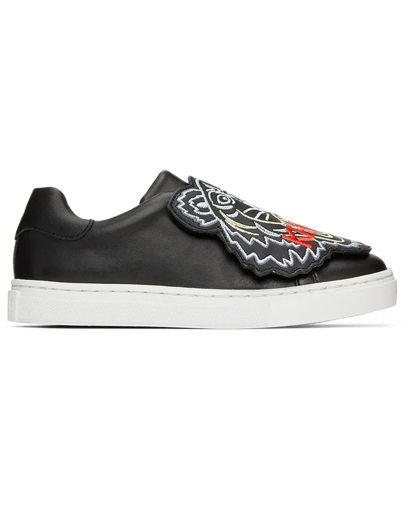 Kenzo Kids Black & Red Tiger Sneakers 09b