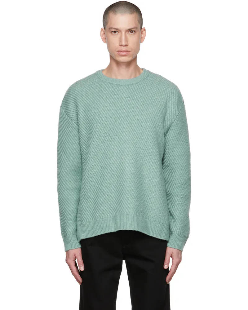 SOLID HOMME Blue Crewneck Sweater 608m