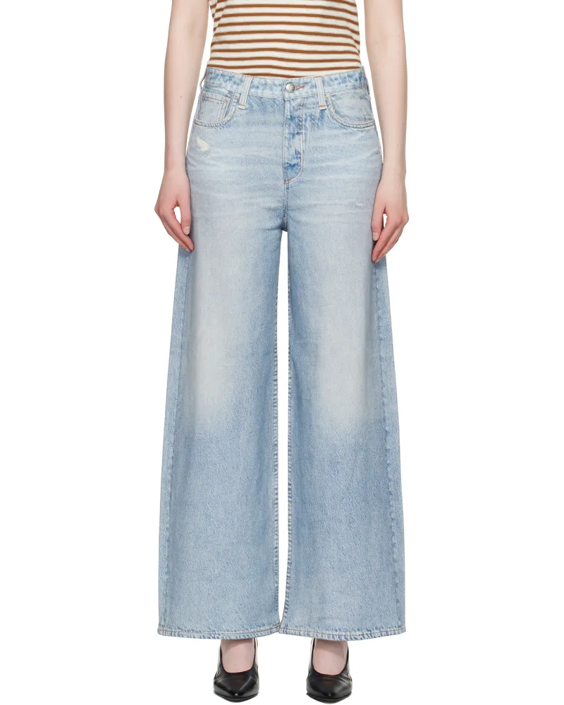 Rag & Bone Blue Miramar Sofie Ankle-Length Sweatpants Meadowblue