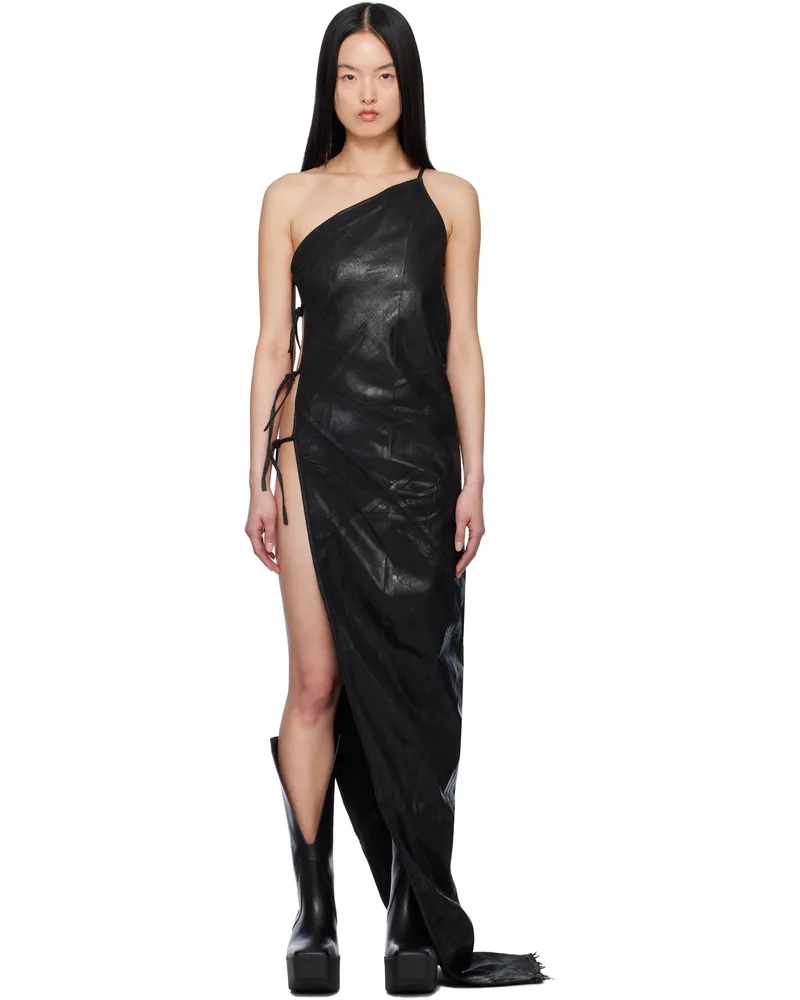 DRKSHDW by Rick Owens Black Overdyed Taco Maxi Dress 09