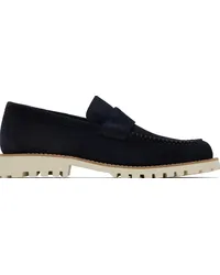 HUGO BOSS Navy Slip-On Loafers 401-dark