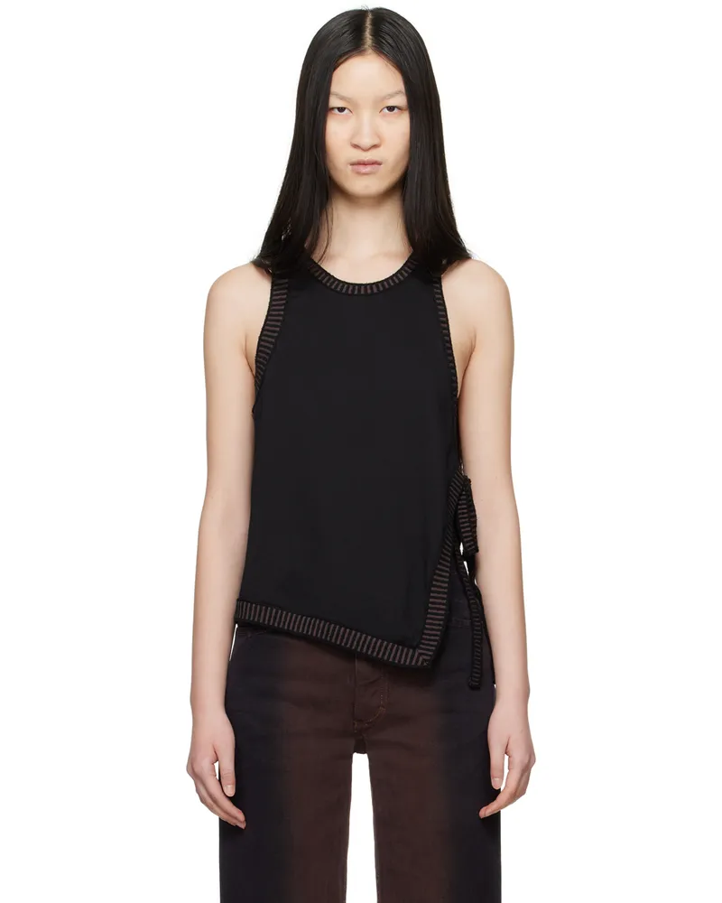 Eckhaus Latta Black Edge Tank Top Coal
