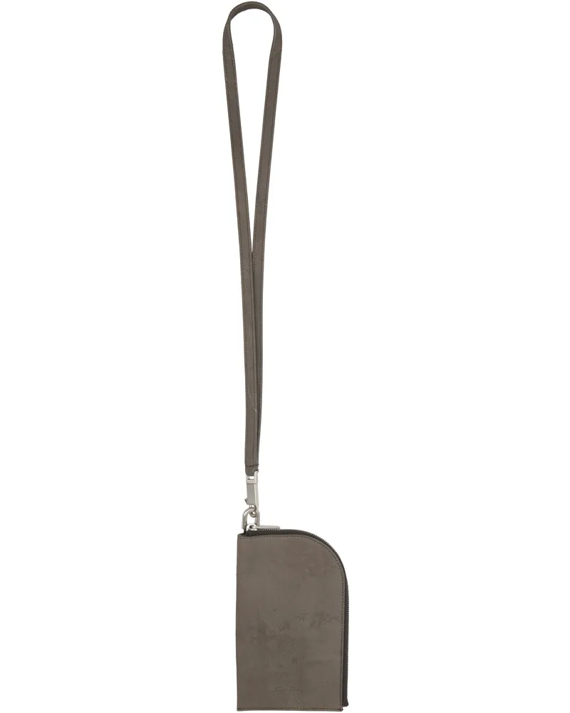 Rick Owens Gray Hollywood Neckwallet 34