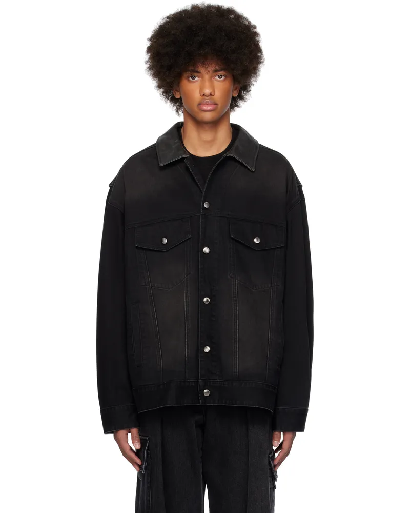Wooyoungmi Black Oversized Denim Jacket 984b