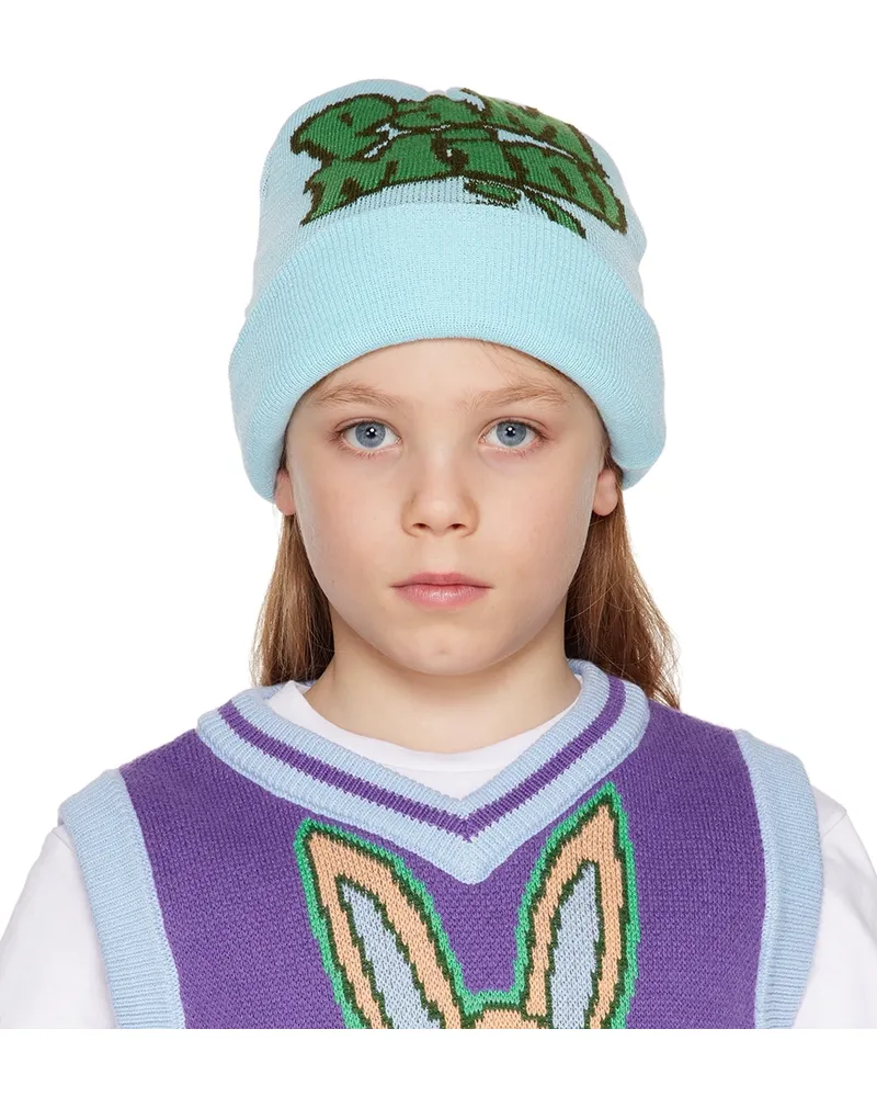 Perks and Mini SSENSE Exclusive Kids Blue Beanie Green
