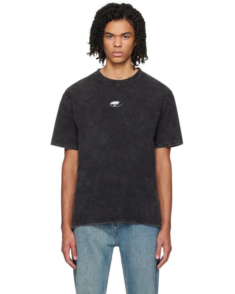 Wynn Hamlyn Black Appliqué T-Shirt Black