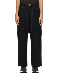 Y-3 Black Belted Cargo Pants Black