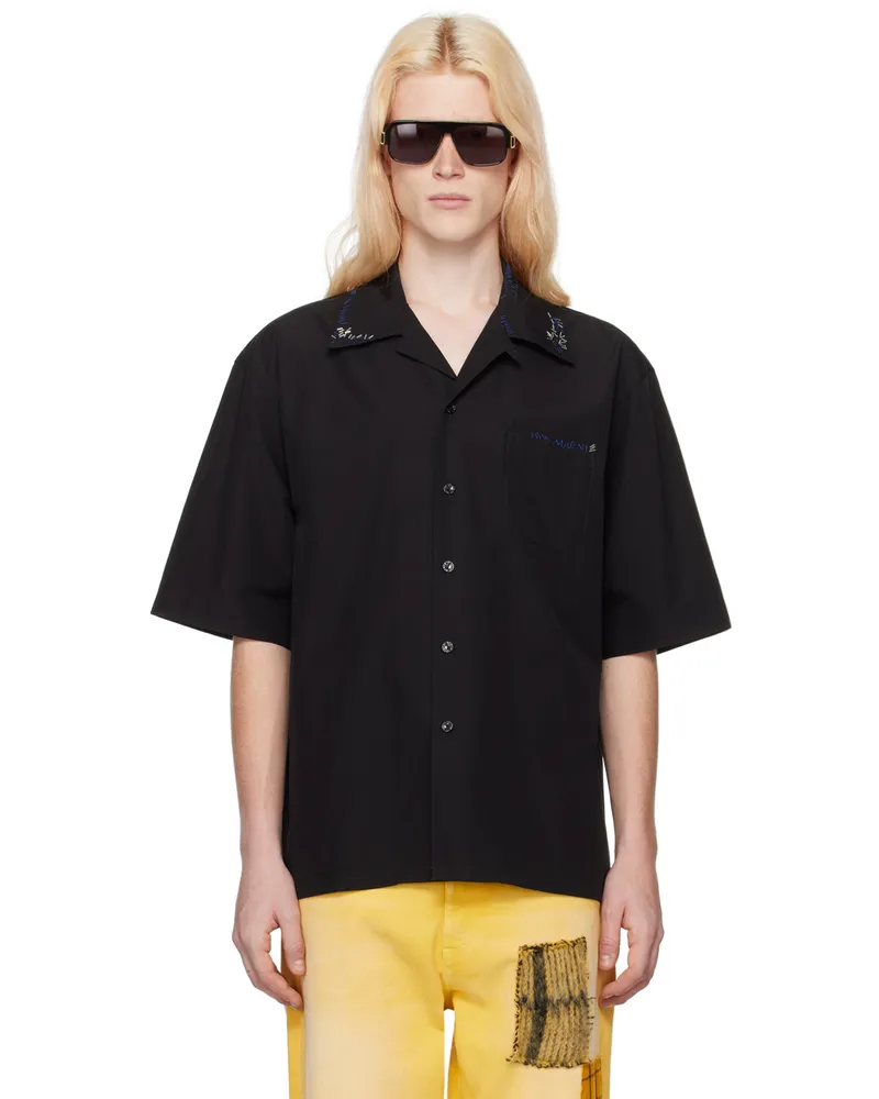 Marni Black Beaded Shirt 00n99