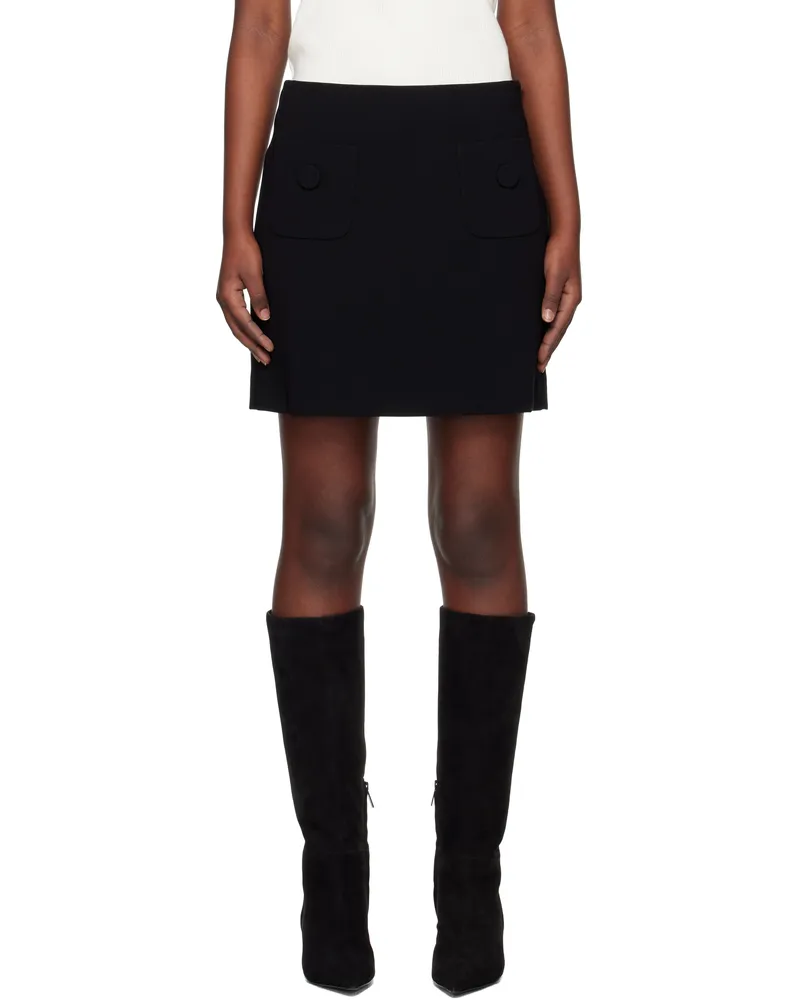Max Mara Black Pagine Miniskirt 001