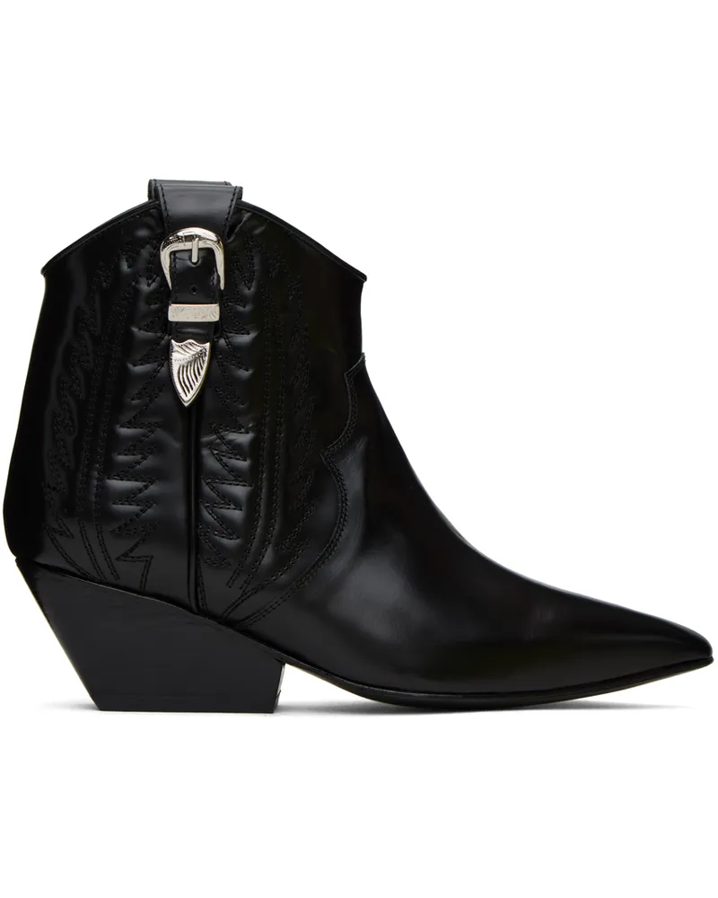 Toga Black Polido Ankle Boots Aj1309