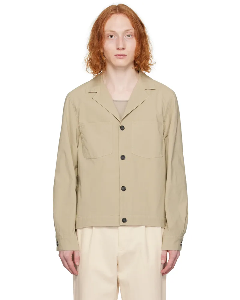 Officine Generale Beige Pocket Long Sleeve Shirt Almond