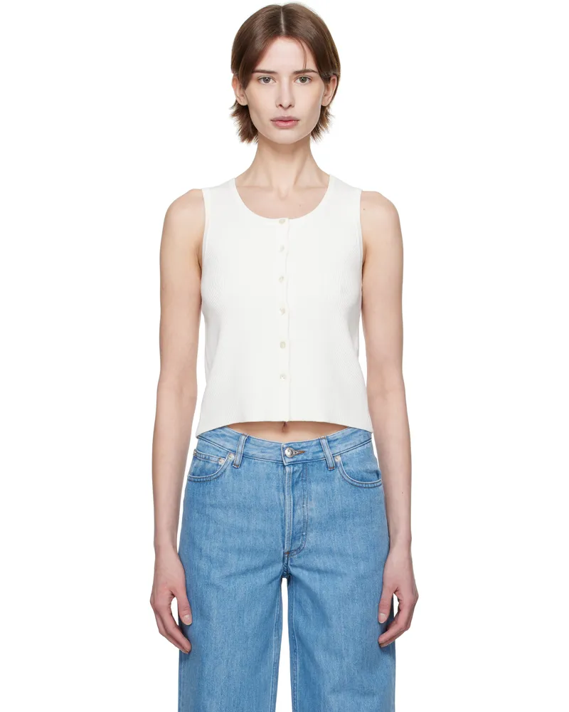 A.P.C. Off-White Buttoned Tank Top Aac