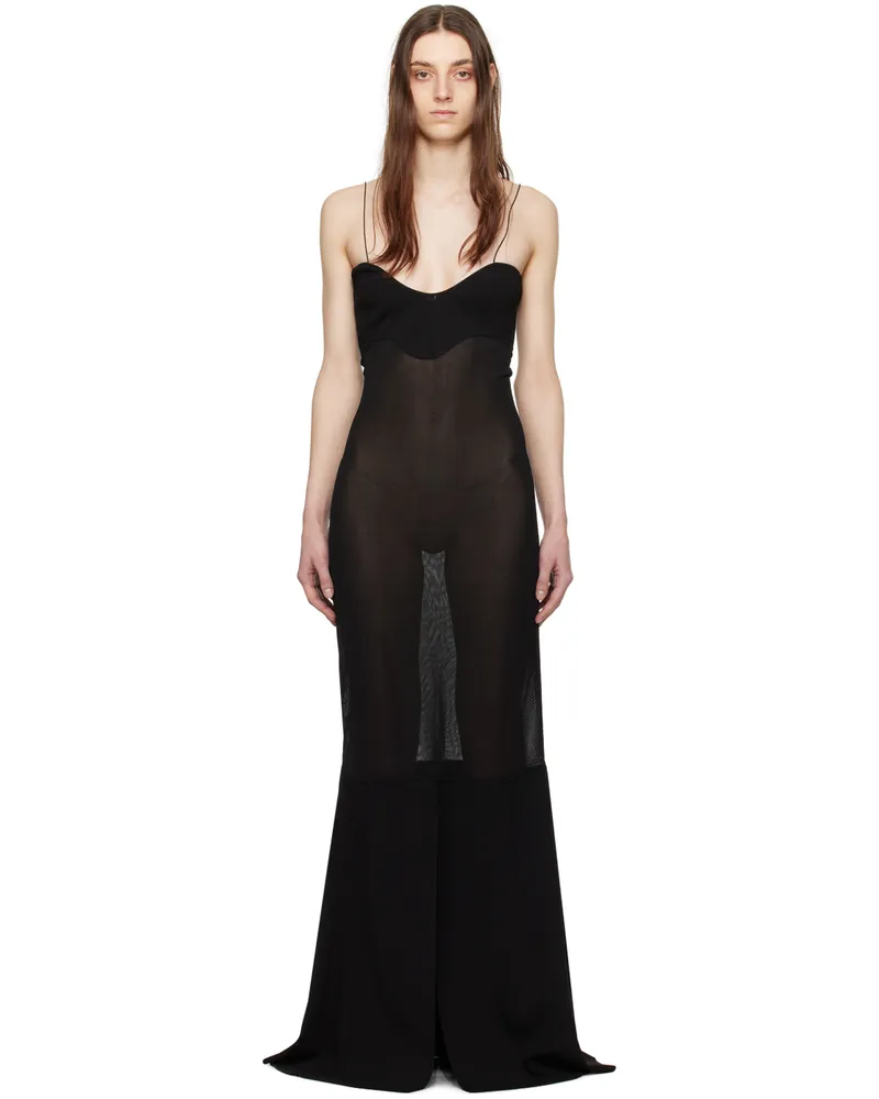 Jacquemus Black Les Sculptures 'La robe Fino' Maxi Dress 990