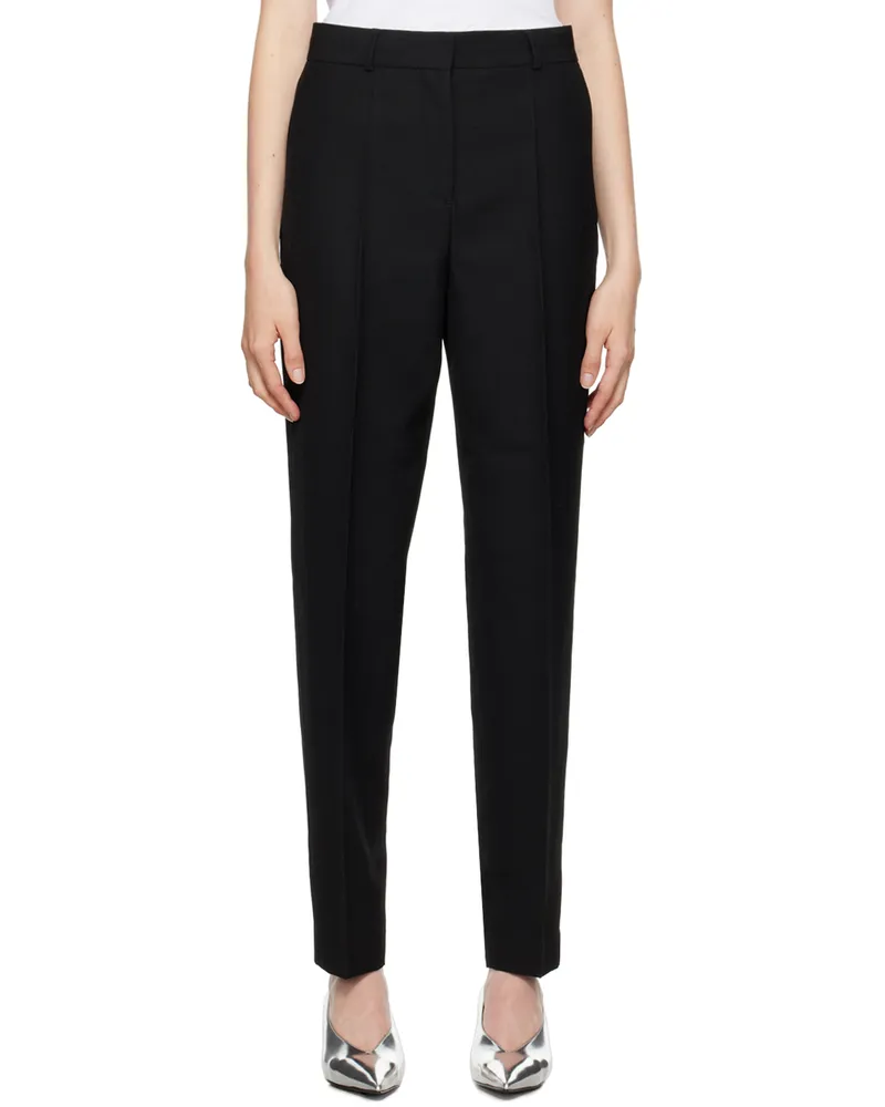 Totême Black Low-Waist Tailored Trousers Black