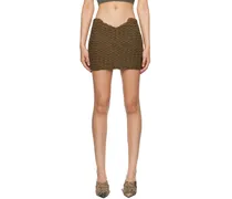 SSENSE Exclusive Brown Weaving Miniskirt
