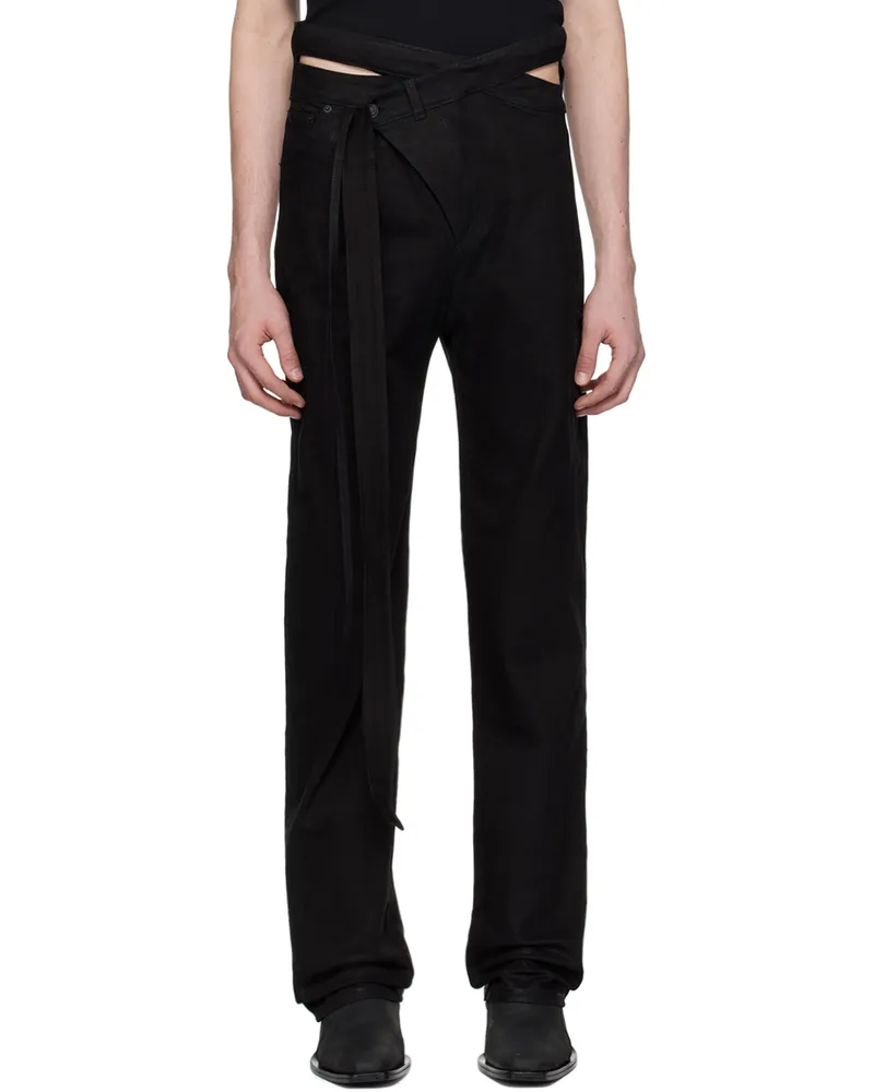 OTTOLINGER SSENSE Exclusive Black Signature Wrap Jeans Black