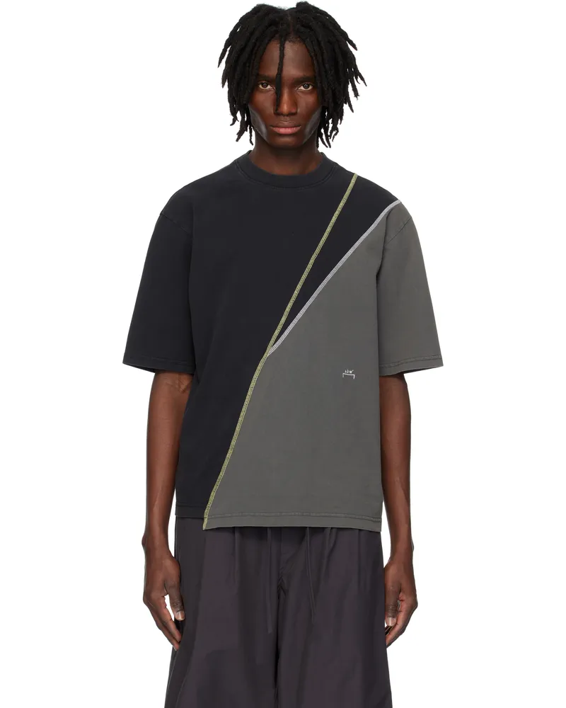 ACW* Gray Spliced T-shirt Black
