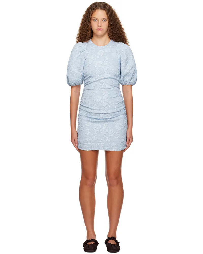 Ganni Blue Jacquard Minidress 772