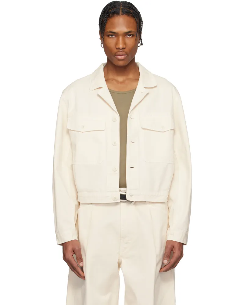 Christophe Lemaire Off-White Trucker Denim Jacket Wh004