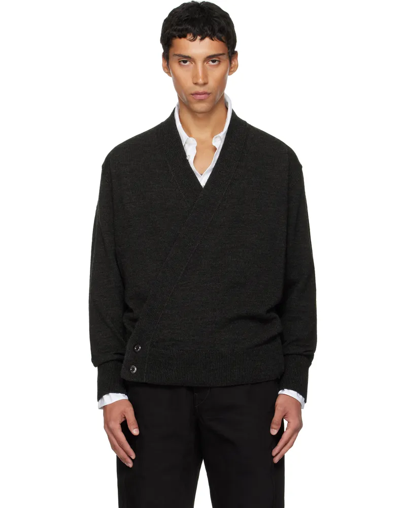 Christophe Lemaire Brown Wrap Cardigan Br507