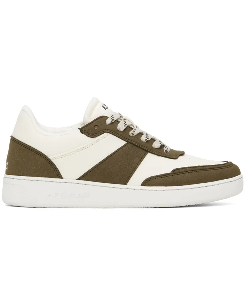 A.P.C. Off-White & Khaki Plain Sneakers Tjb