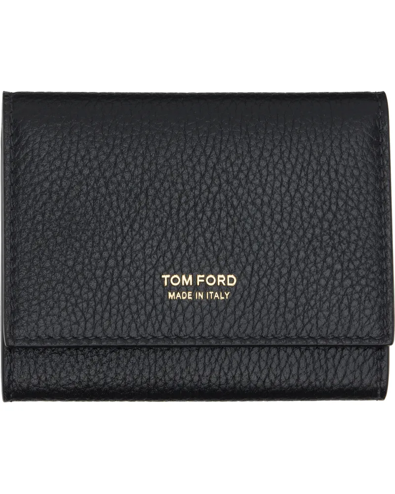 Tom Ford Black Soft Grain Leather Slim Card Holder 1n001black
