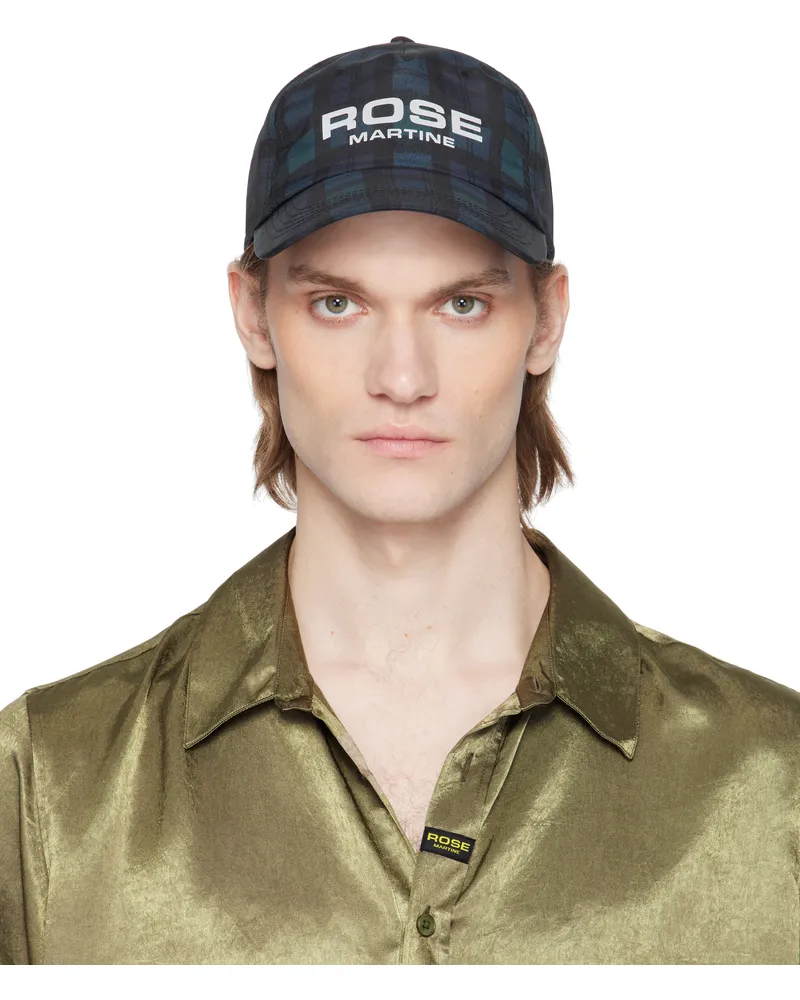 Martine Rose Black & Navy Nylon Cap Black