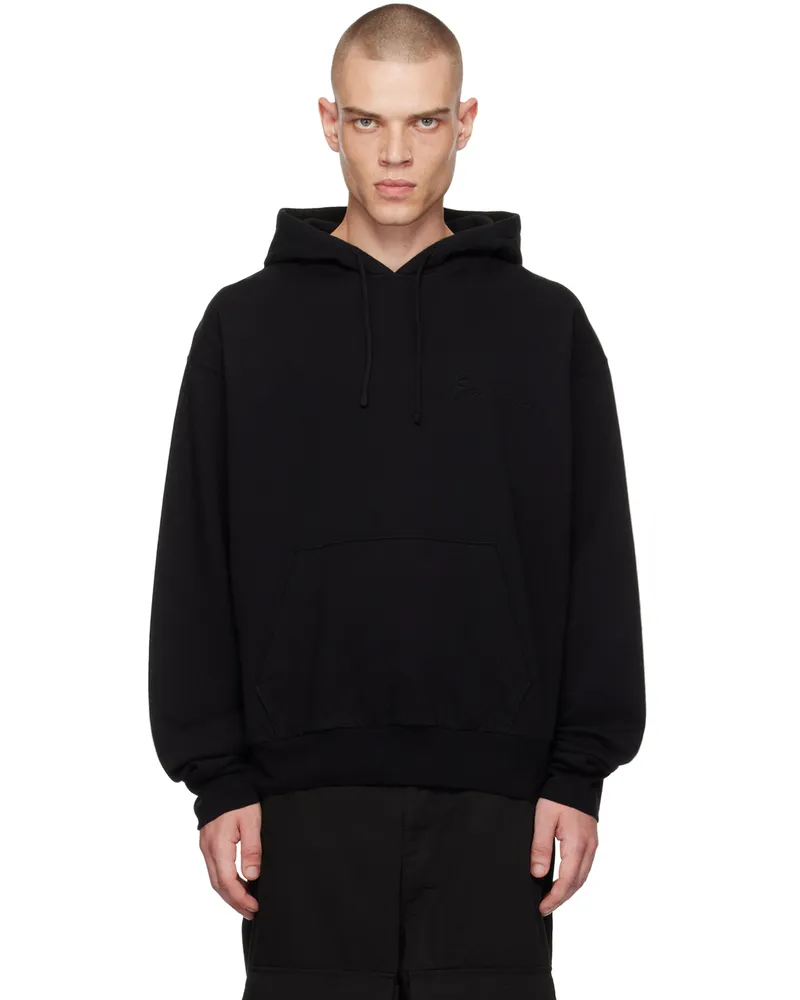 Givenchy Black Embossed Signature Hoodie 001-black