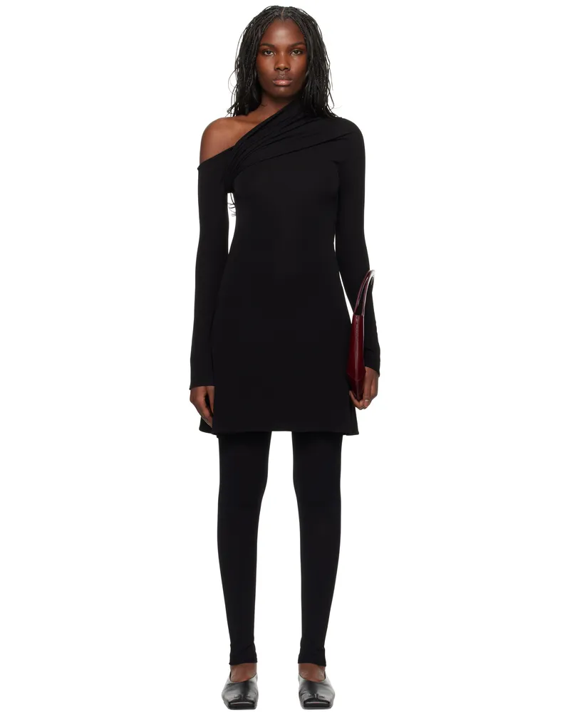 Courrèges Black Twist Crepe Minidress 9999