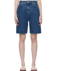 Loulou Studio Blue Isu Denim Shorts Washed