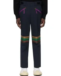 kolor Navy Paneled Sweatpants C-navy