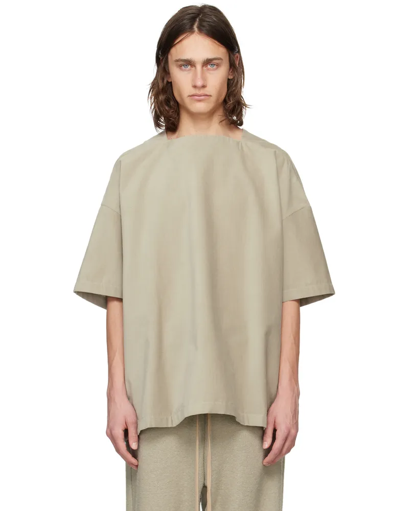 Fear of God Green Square Neck T-Shirt Paris