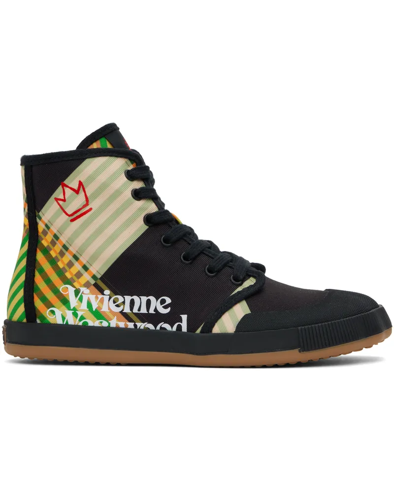 Vivienne Westwood Black Animal Gym High Top Sneakers Combat