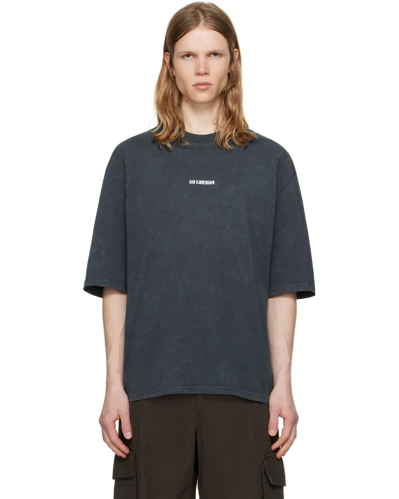Han Kjøbenhavn Black Monogram Oversized T-shirt Anthracite
