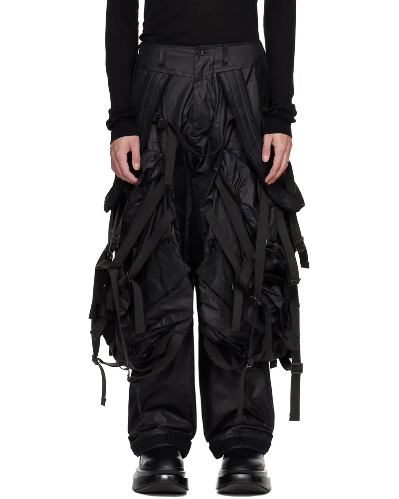 Julius Black Backpack Cargo Pants Black