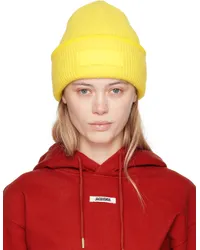 Jacquemus Yellow 'Le Bonnet Gros Grain' Beanie Yellow