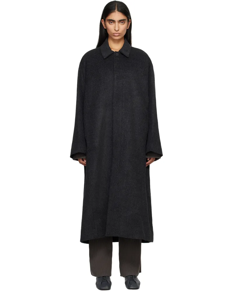 Lauren Manoogian Black Brushed Car Coat Bm01