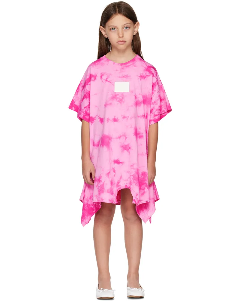 Maison Margiela Kids Pink Tie-Dye Dress M6303