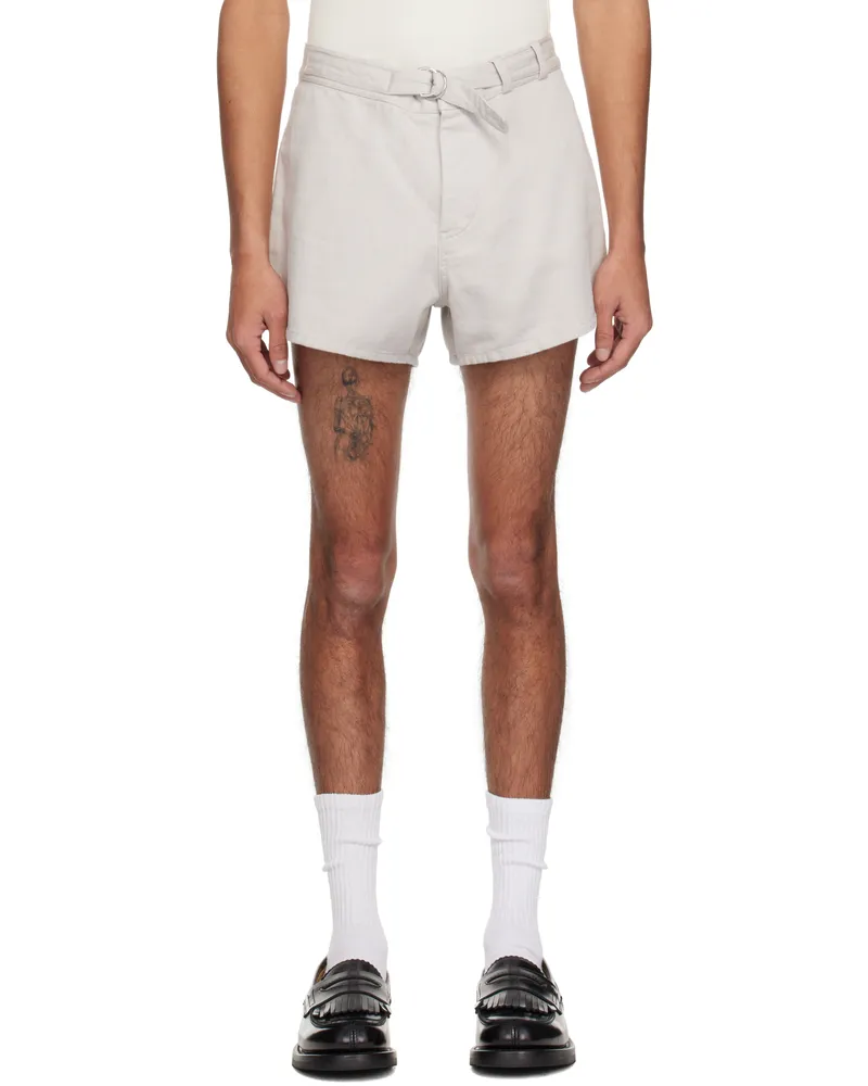 Our Legacy Gray Oyster Trunk Shorts Dust
