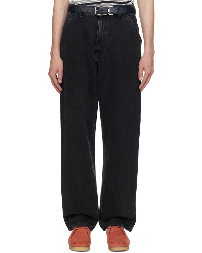 Carhartt WIP Black Single Knee Jeans 8906