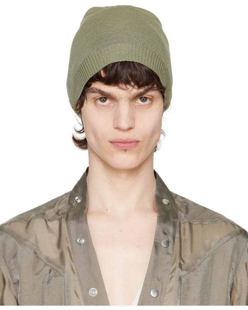 Rick Owens Green Hollywood Medium Beanie 15